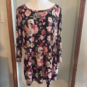 Chic Floral Women's Tunic Top